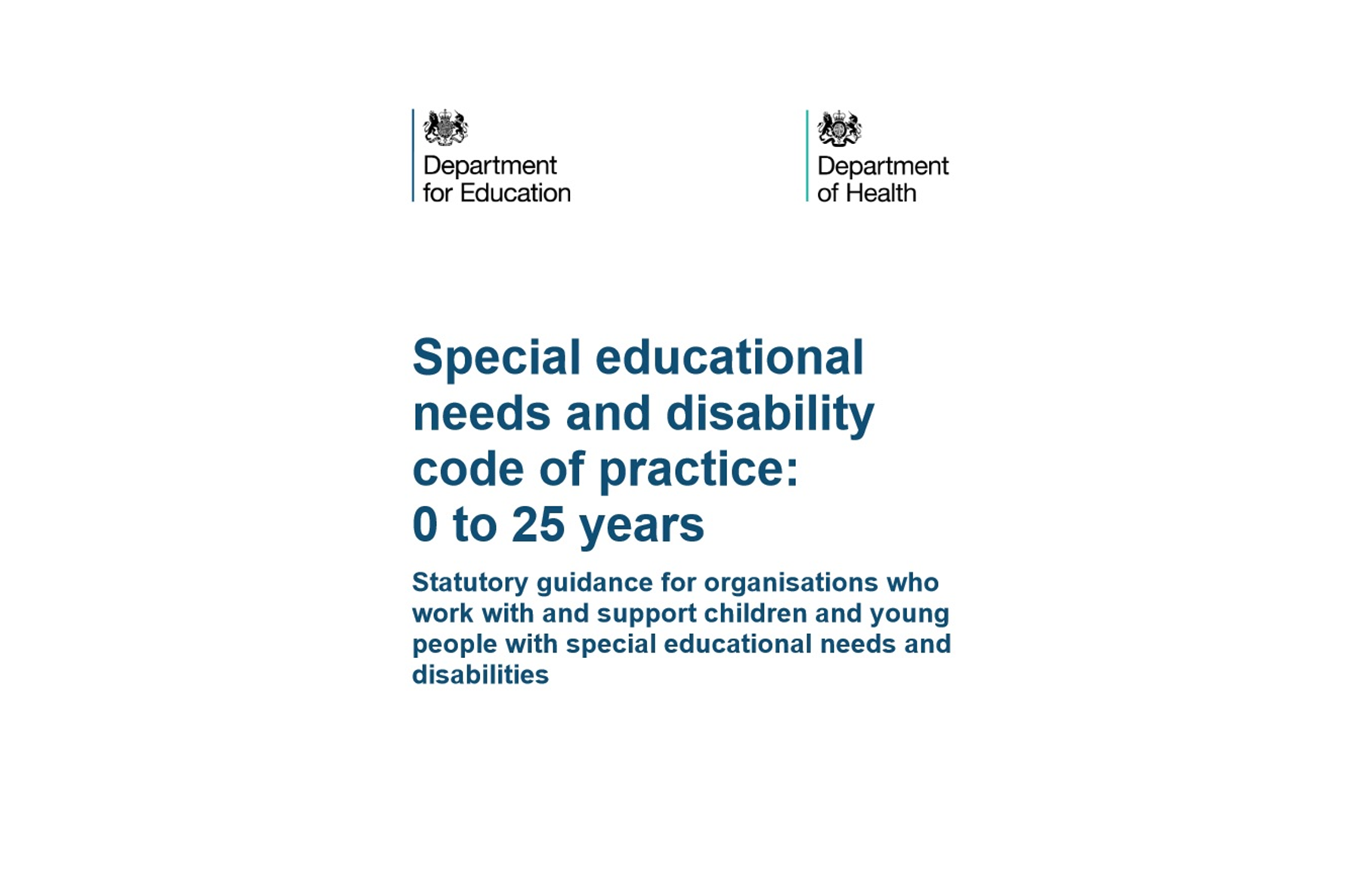 New SEN Code of Practice Early Years Careers