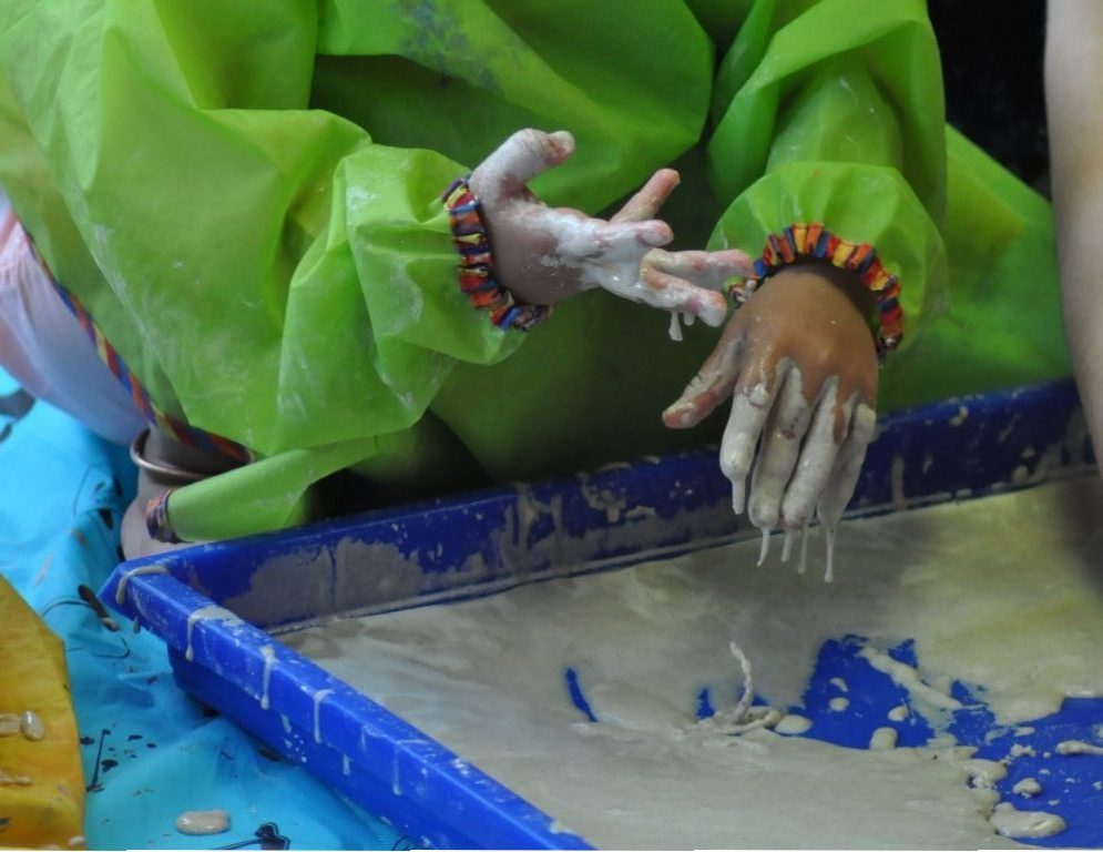 Messy play with toddlers