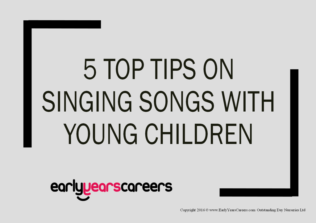 front cover for singing with young children