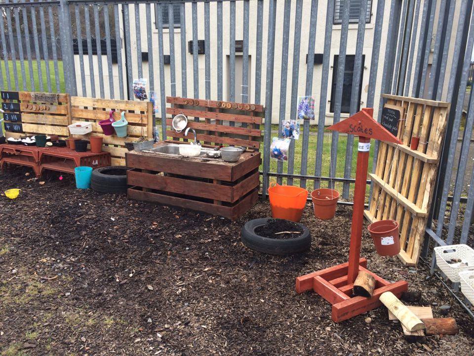 using natural materials for outdoor play area
