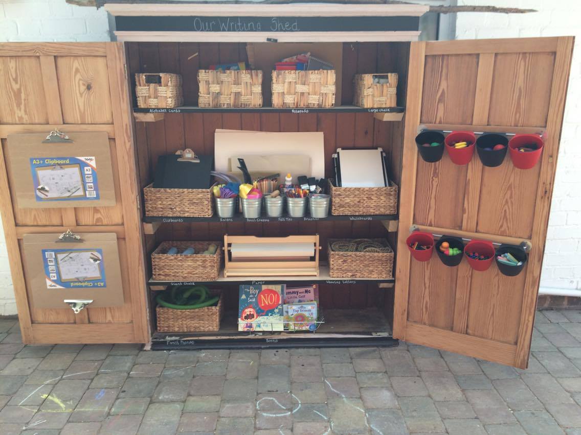 Creating a mark making shed outside - Early Years Careers