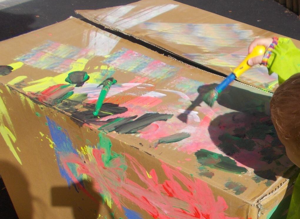 How to Paint a Cardboard Box