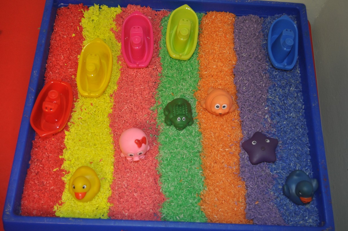 Coloured Rice Play